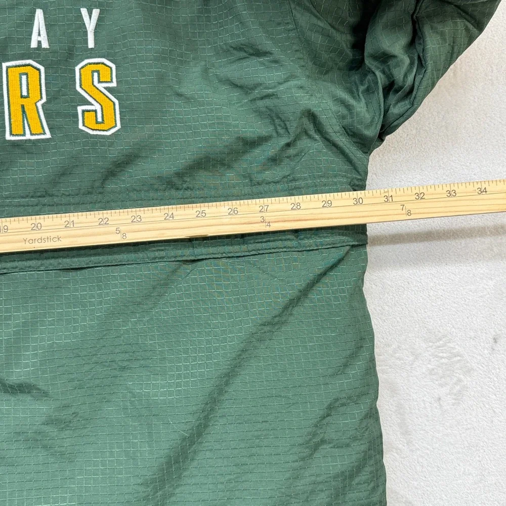 Vintage Green Bay Packers Jacket Mens 2XL Green Yellow Puma NFL Hooded Parka